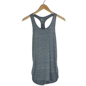 Z BY Zella Women's Grey Heather Racerback Round Hem Yoga Athletic Tank Top US M